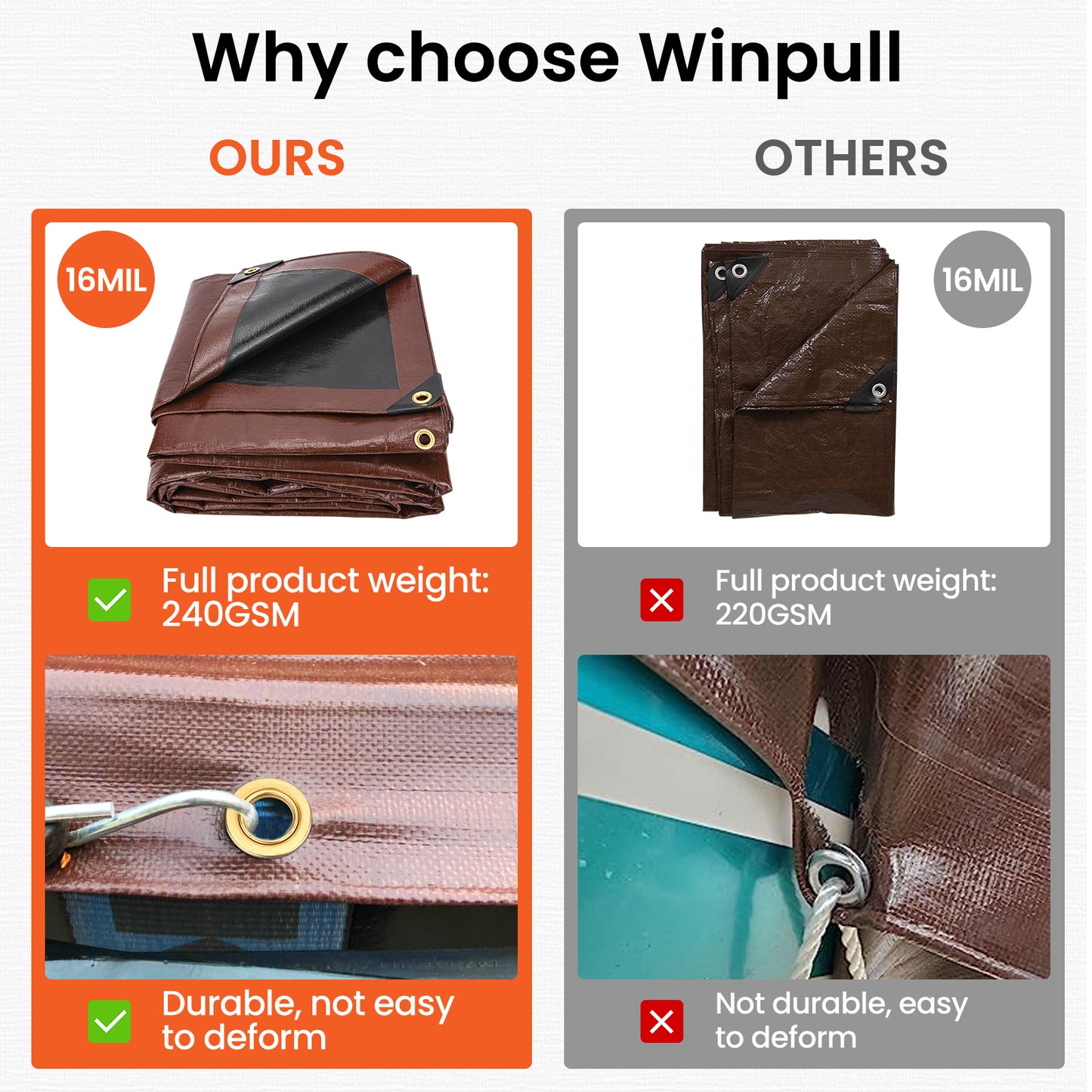 16 Mil Tarps (Brown)