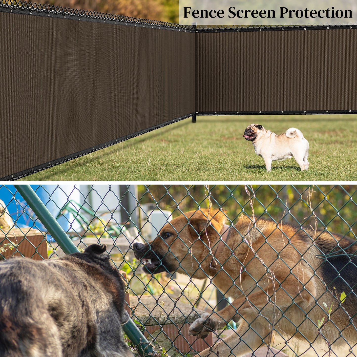 Privacy Fence Screen Heavy Duty 4FT x 50FT (Brown)