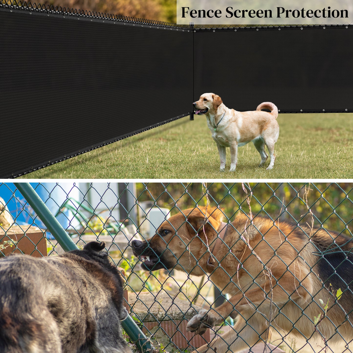 Heavy Duty Privacy Fence Screen 5FT x 50FT (Black)