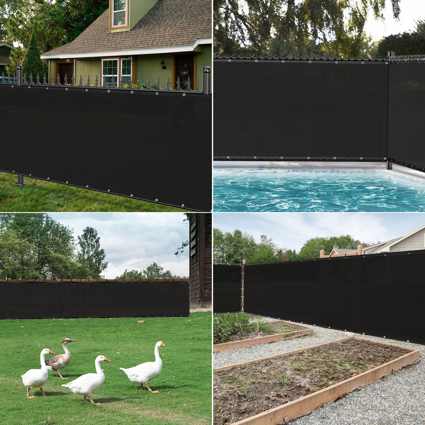 Heavy Duty Privacy Fence Screen 6FT x 50FT (Black)