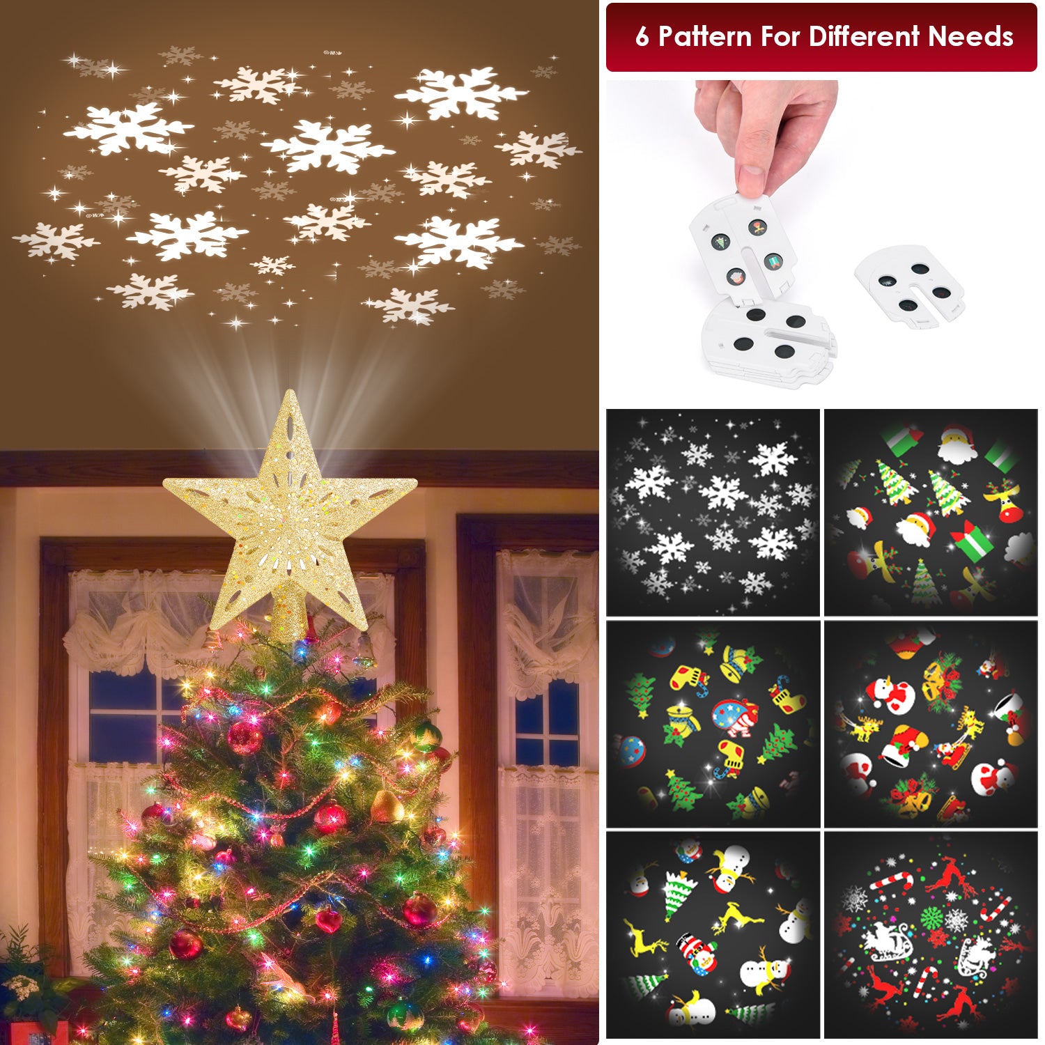 Christmas Tree Topper (Gold）