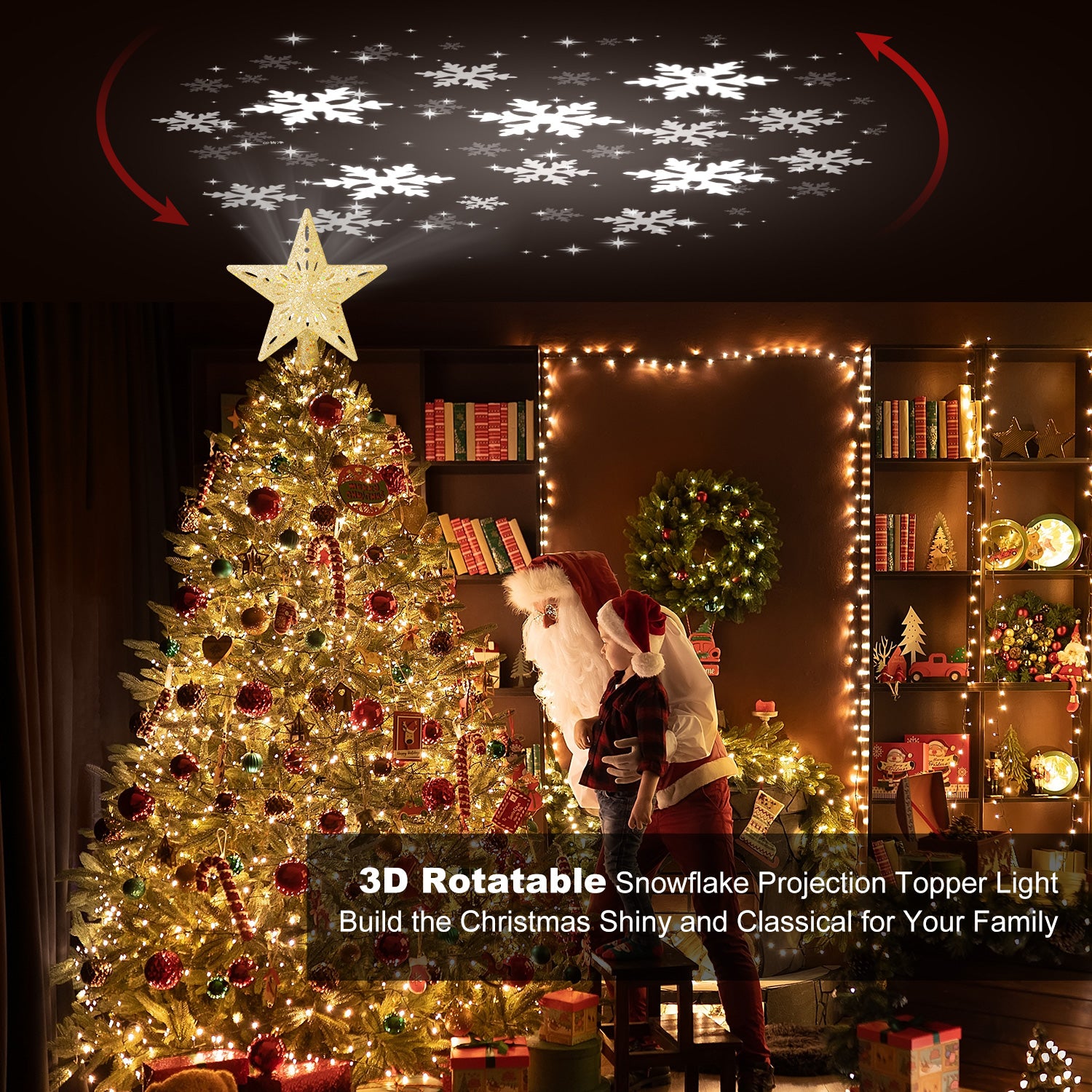 Christmas Tree Topper (Gold）