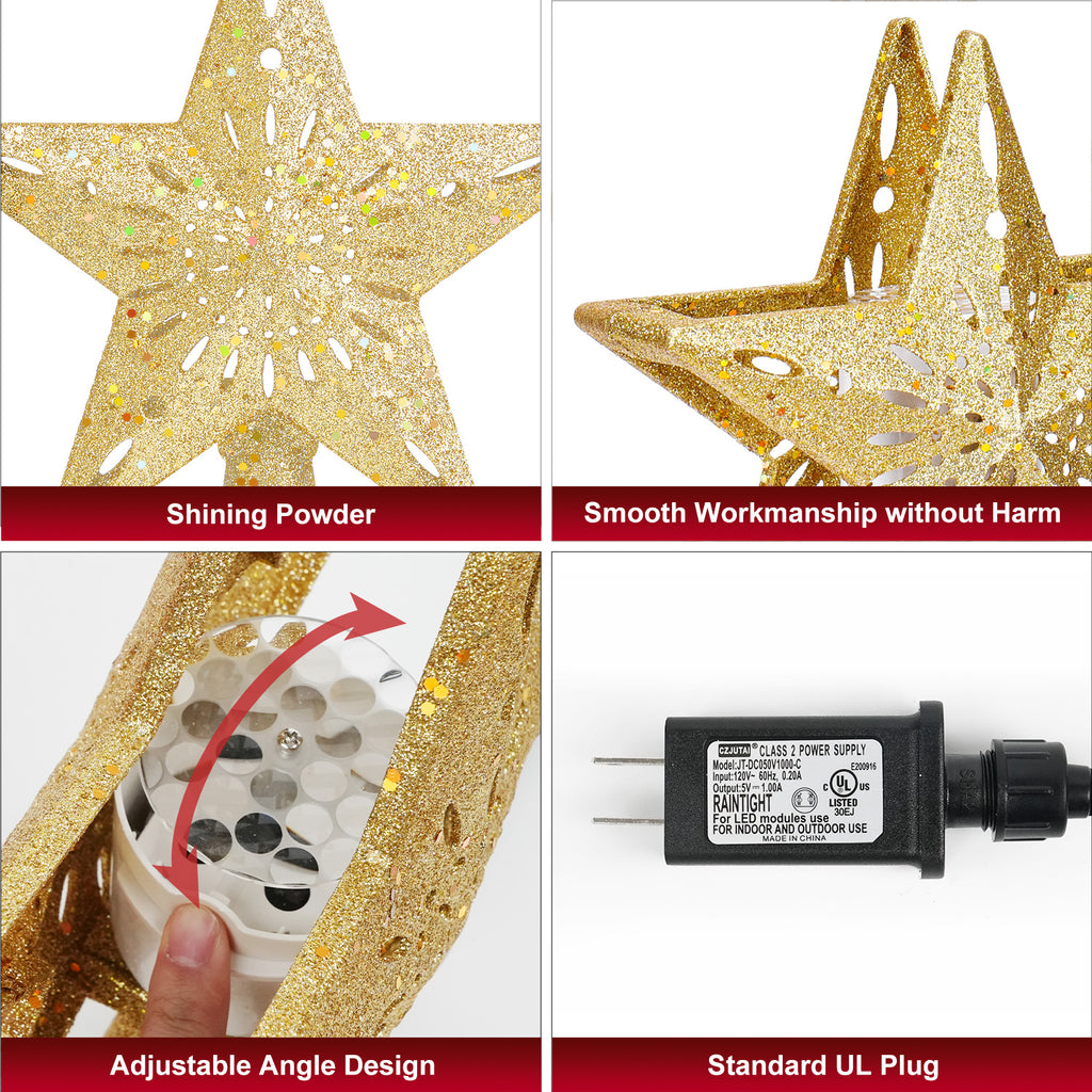 Christmas Tree Topper (Gold）