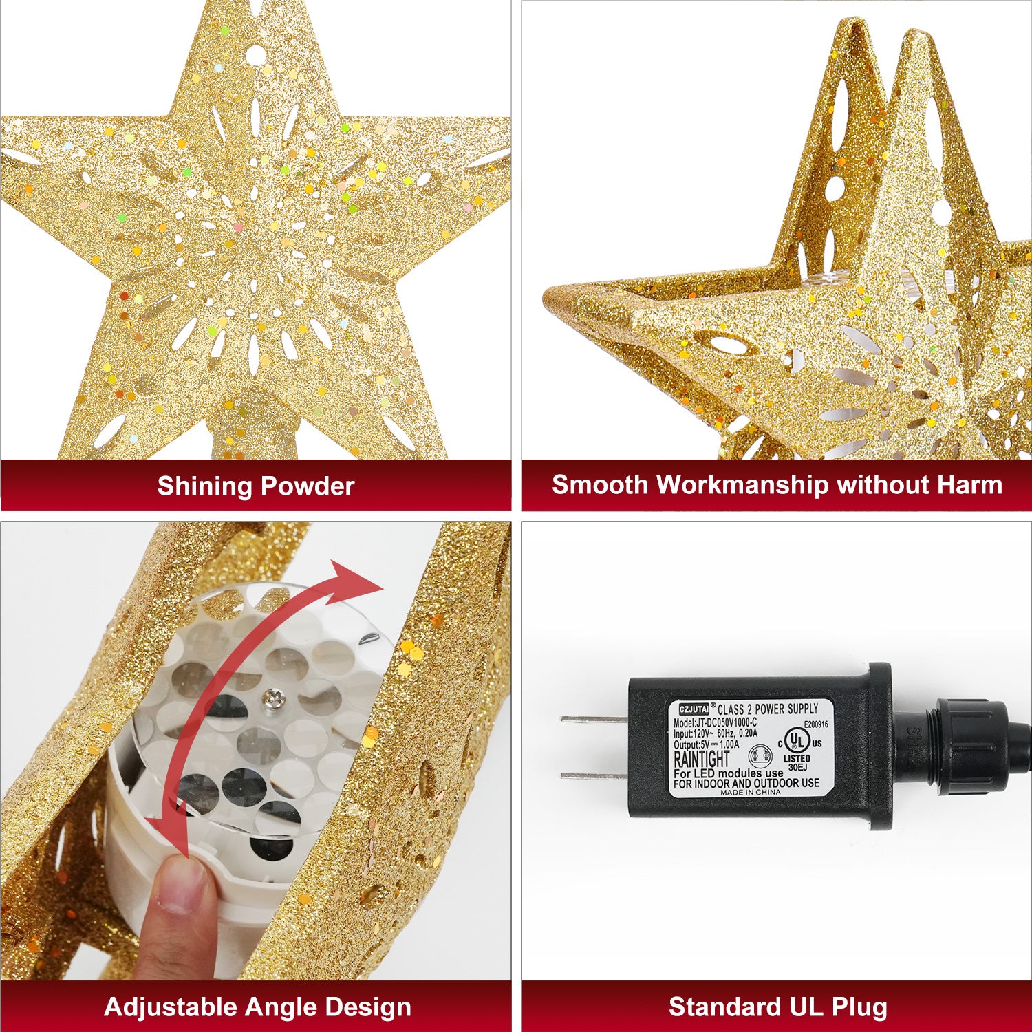 Christmas Tree Topper (Gold）