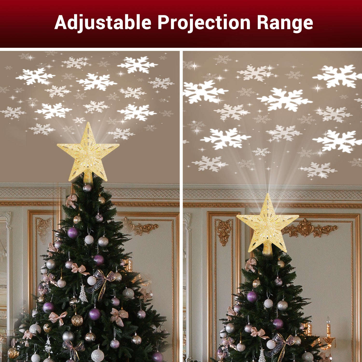 Christmas Tree Topper (Gold）