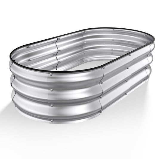 Raised Garden Bed Kit(4x2x1Ft,Silver)