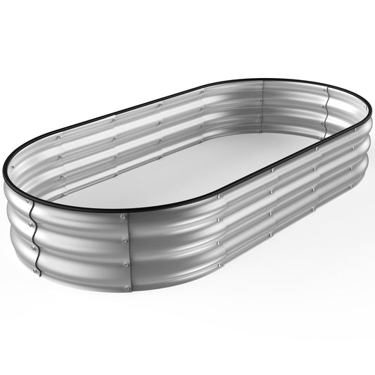Raised Garden Bed Kit(6x3x1FT,Silver)