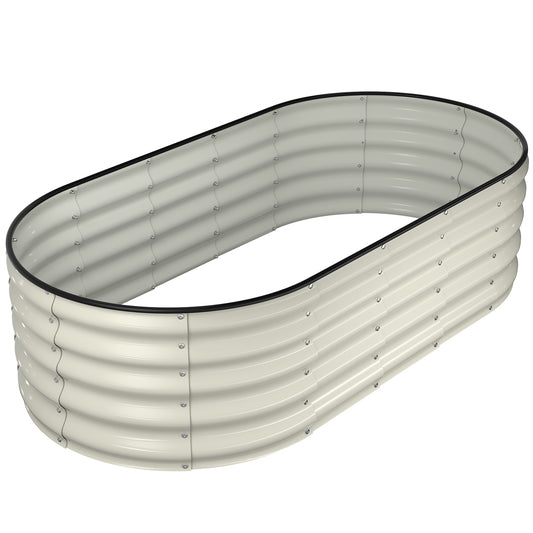 Raised Garden Bed Kit(6x3x1.5FT,Pearl White)