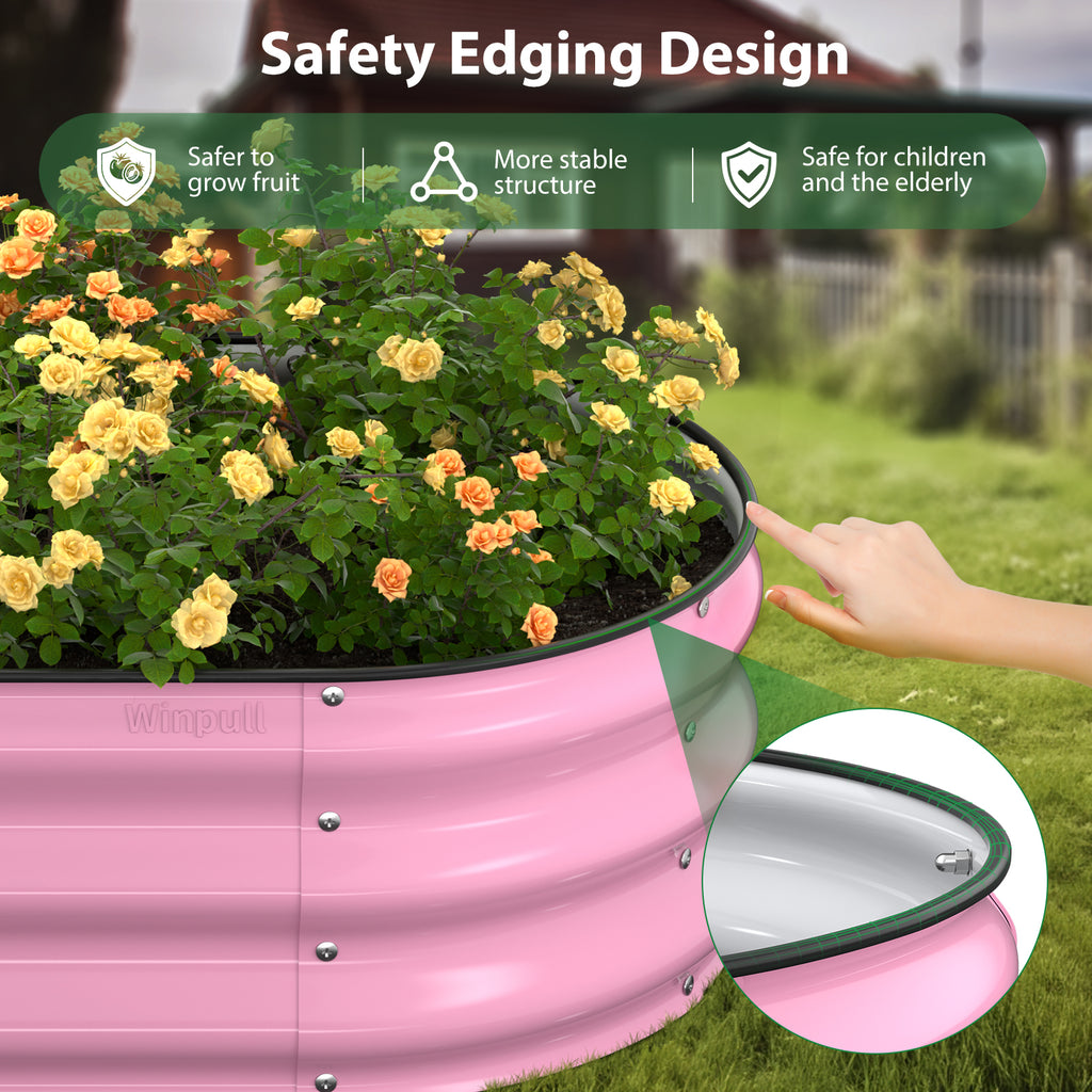 Raised Garden Bed Kit, 5x2x1 ft Galvanized Planter Box Outdoor