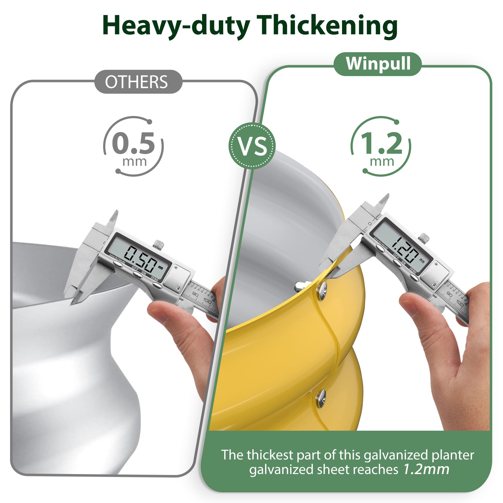 8x2x1.5 ft Metal Raised Garden Bed – Galvanized Steel Planter