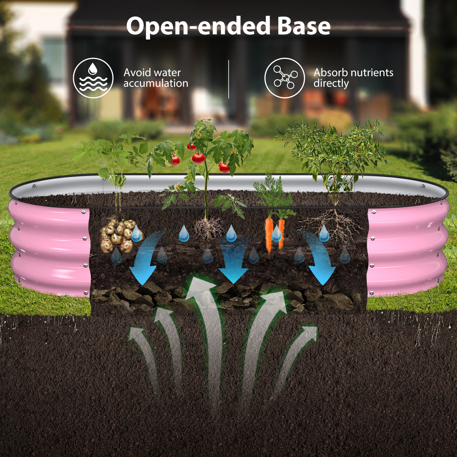 Raised Garden Bed Kit, 5x2x1 ft Galvanized Planter Box Outdoor