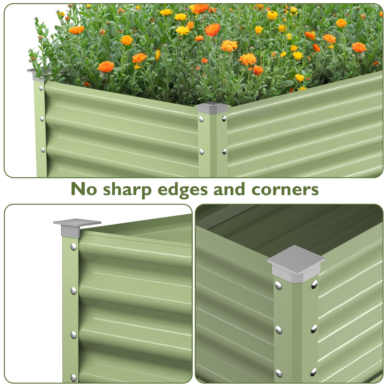 Raised Garden Bed with Legs(Olive Green)