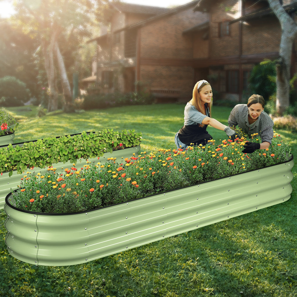 Raised Garden Bed Kit(8x2x1FT,Avocado Green)