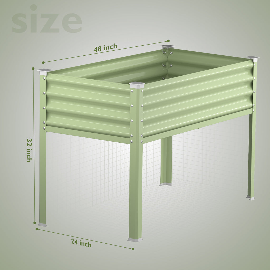 Raised Garden Bed with Legs(Olive Green)
