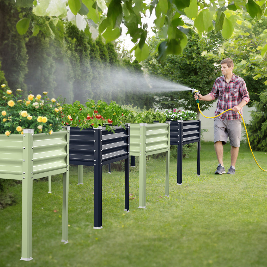 Raised Garden Bed with Legs(Navy Blue)