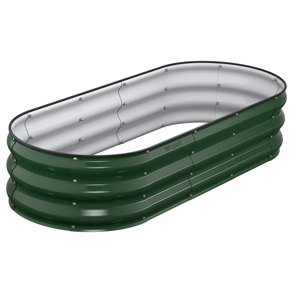 Raised Garden Bed Kit, 5x2x1 ft Galvanized Planter Box Outdoor