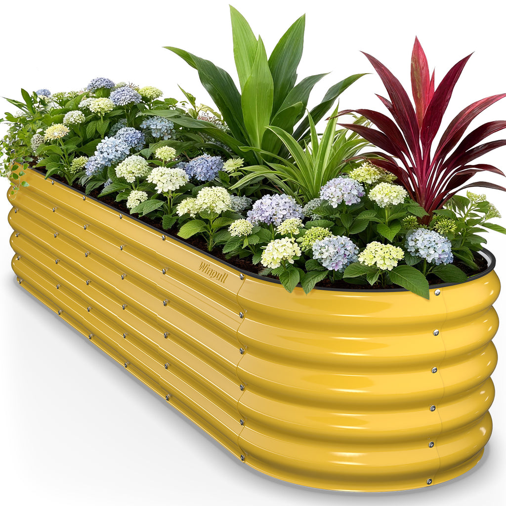 8x2x1.5 ft Metal Raised Garden Bed – Galvanized Steel Planter