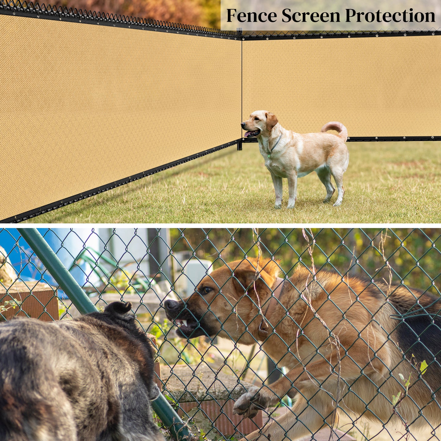 Heavy Duty Privacy Fence Screen 6FT x 50FT (Beige)