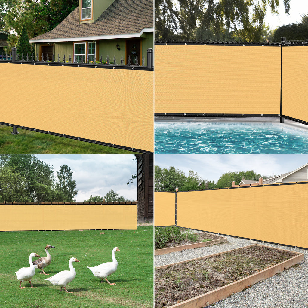 Heavy Duty Privacy Fence Screen 6FT x 50FT (Beige)