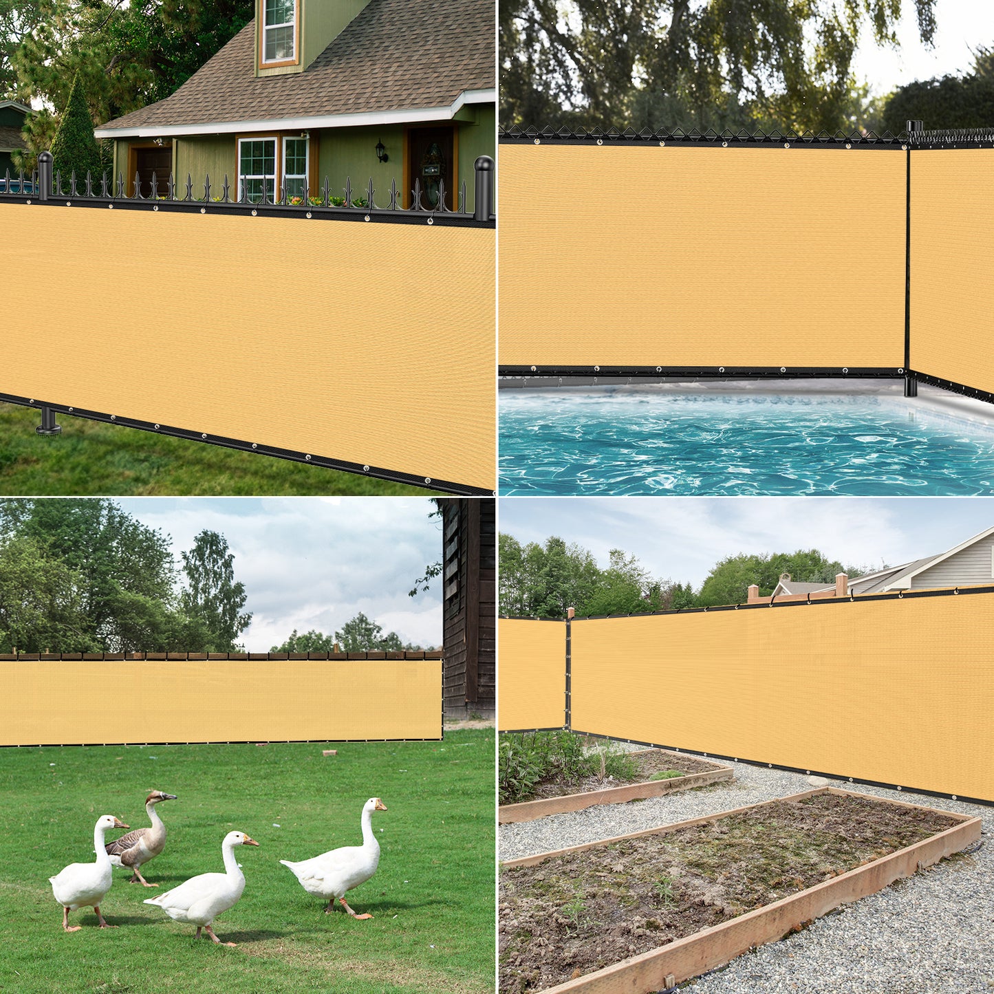 Heavy Duty Privacy Fence Screen 6FT x 50FT (Beige)