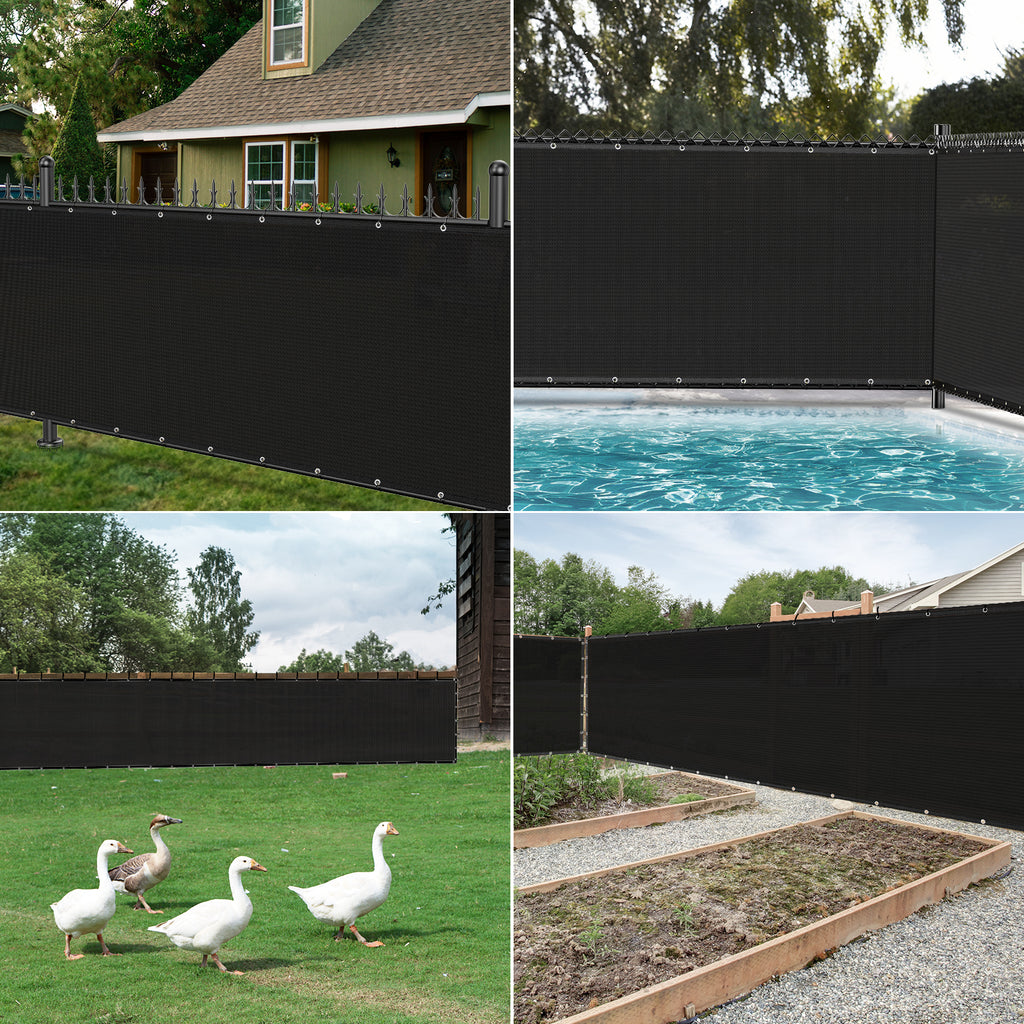 Heavy Duty Privacy Fence Screen 5FT x 50FT (Black)