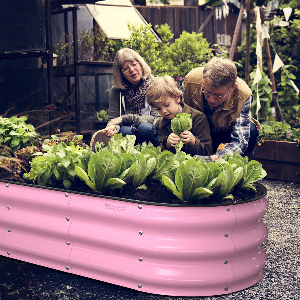 Raised Garden Bed Kit, 5x2x1 ft Galvanized Planter Box Outdoor